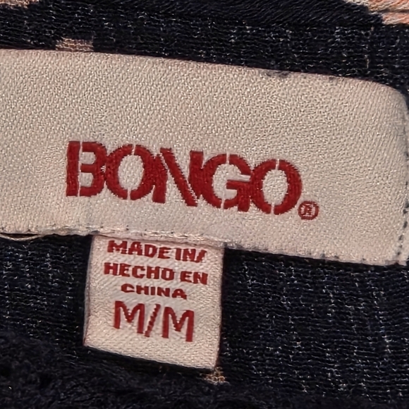 Bongo Junior Floral Cold Shoulder Top - Navy Size M - Picture 6 of 8